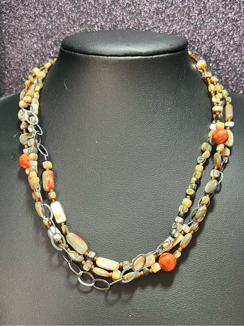 Retired Silpada "Fiesta Fun" Multi-Strand Necklace (Model N1563)